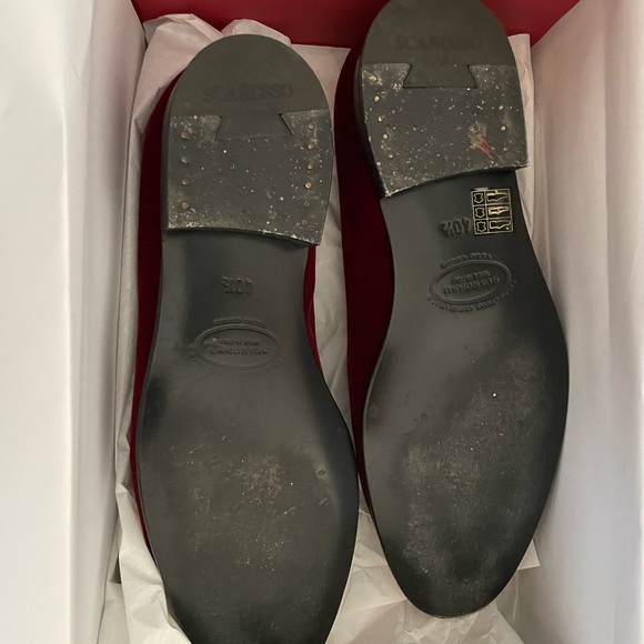 Scarossa burgundy velvet tiger mens loafers - Picture 6 of 7